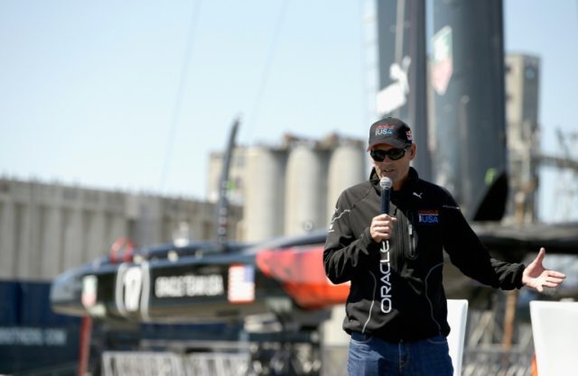 New Zealand sailing great Russell Coutts speaks at a yachting event in San Francisco, in 2