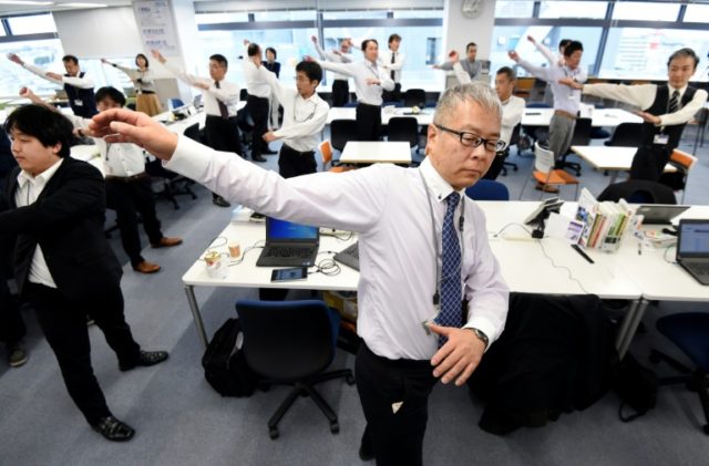 A growing number of Japanese companies are encouraging exercise breaks, in the hope of kee