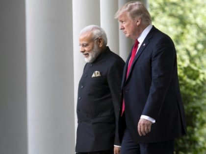 US President Donald Trump and Indian Prime Minister Narendra Modi appeared to strike up an immediate rapport in their first meeting