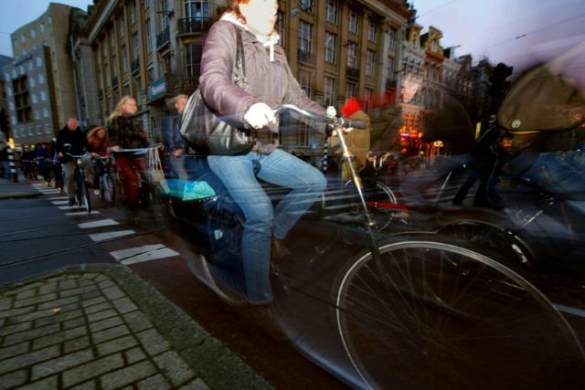 The Dutch love their bikes but texting while biking often leads to accidents