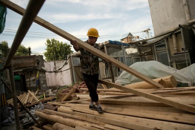 A Beijing construction site: China says it can meet economic growth targets this year