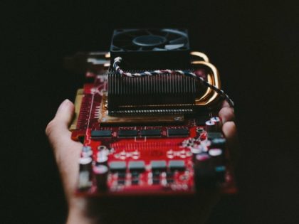 an AMD GPU used by cryptocurrency miners