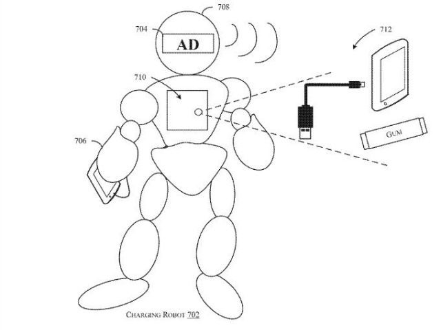 Amazon Charging robot that could follow people with low battery devices