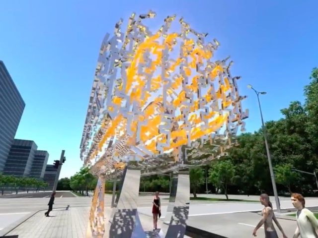 Freedom Sculpture (Farhang Foundation / YouTube / Screenshot)