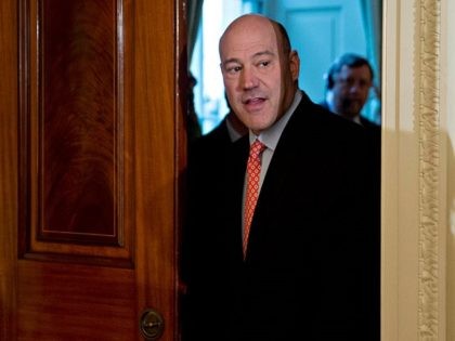 WASHINGTON, DC - JANUARY 22: Gary Cohn, director of the U.S. National Economic Council, arrives to a swearing in ceremony of White House senior staff in the East Room of the White House on January 22, 2017 in Washington, DC. Trump today mocked protesters who gathered for large demonstrations across …