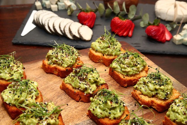 NEW YORK, NY - APRIL 19: Avocado toast is served during CBD For Life future of healing ev