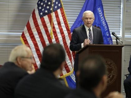 Attorney General Jeff Sessions speaks to federal, state and local law enforcement official