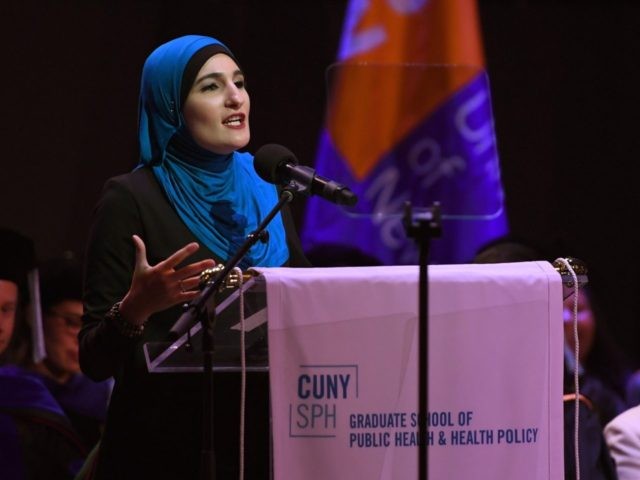 Linda Sarsour at CUNY (Timothy A. Clary / AFP / Getty)