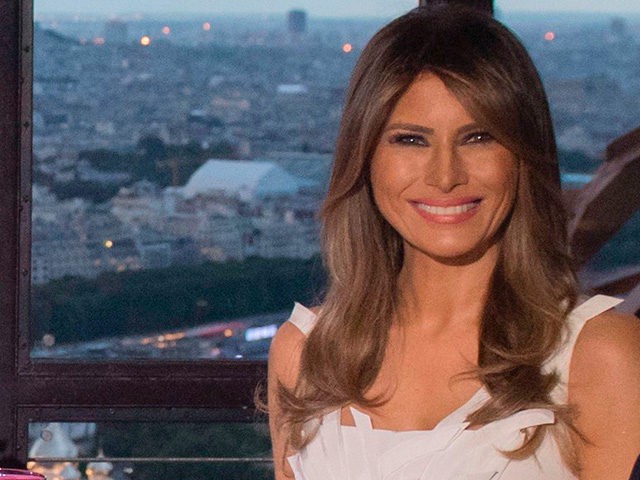 MelaniaRedWhiteAndBlueInParis