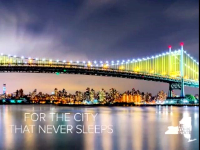 New York Bridge Light Show Video