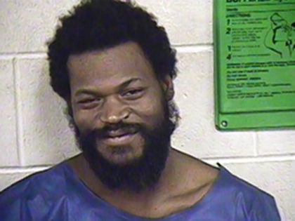 Otishus Kirkwood, 36, is being held on $50,000 bond after allegedly dropping a television set on a homeless woman, who sustained life-threatening injuries. (JACKSON COUNTY DETENTION CENTER)