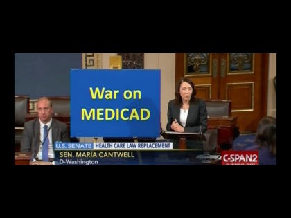 Democratic Senator Maria Cantwell gave a speech on the Senate floor Tuesday night about ex