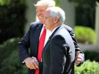 Trump, Pence Pose, Shake Chip SomodevillaGetty Trump, Pence Pose, Shake Chip SomodevillaGetty