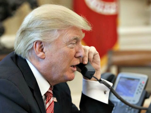 Trump on phone Evan VucciAP