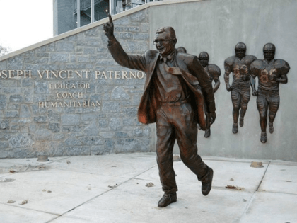 NY Daily News' Dick Weiss: Joe Paterno's statue on the Penn State campus still stands, but after the shocking scandal, it should be removed. (Pat Little/AP)