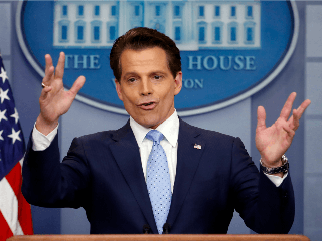 New White House communications director Anthony Scaramucci speaks to members of the media