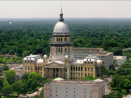 The Illinois State Capitol in Springfield, Ill., shown Wednesday, June 21, 2006, measures 361 feet to the top of its familiar dome. The neck-bending skyscrapers that pack Chicago's fabled skyline are little more than scaled-down miniatures in downstate cities, where even the tallest buildings are at least three times shorter …