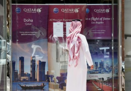 A new Qatari committee is to receive compensation claims from major companies such as Qatar Airways, whose Riyadh branch is shown in this picture from June 5, 2017, as well as individuals affected by sanctions against the country
