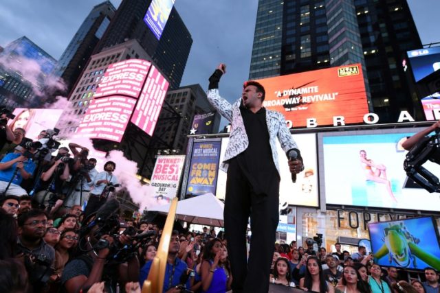 Bollywood actor Siddharth Kannan hosted the IIFA "Stomp" event in Times Square