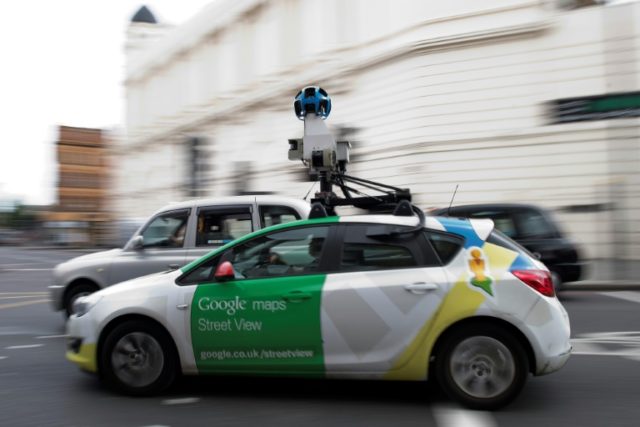 A Google Street View vehicle pictured on a road in central London