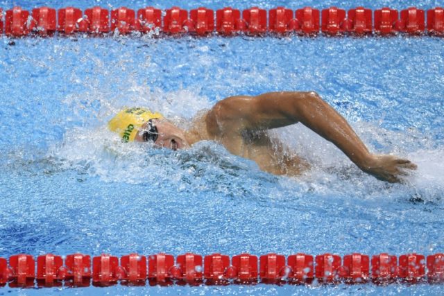 Australia's Cameron McEvoy competes in the men's 100m freestyle heats at the world champio