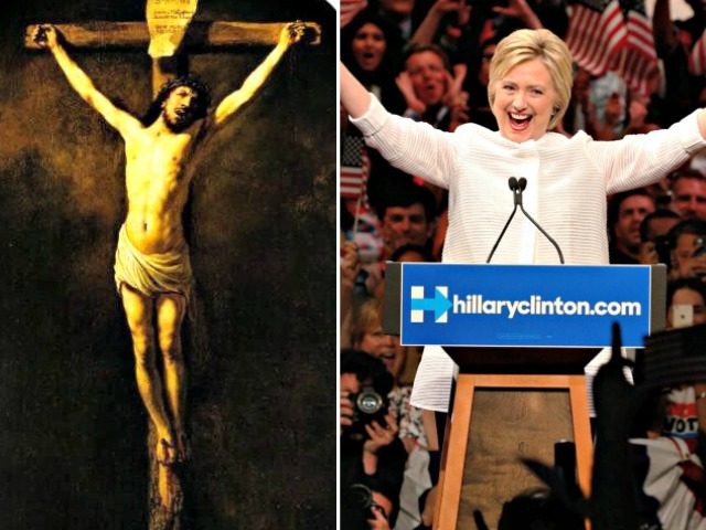 Christ and Hillary on the Cross REUTERSLucas Jackson