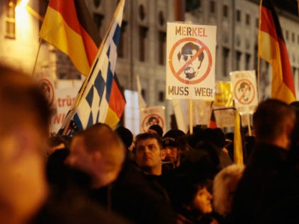 MUNICH, GERMANY - JANUARY 11: Supporters of the right-wing populist group Pegida march on