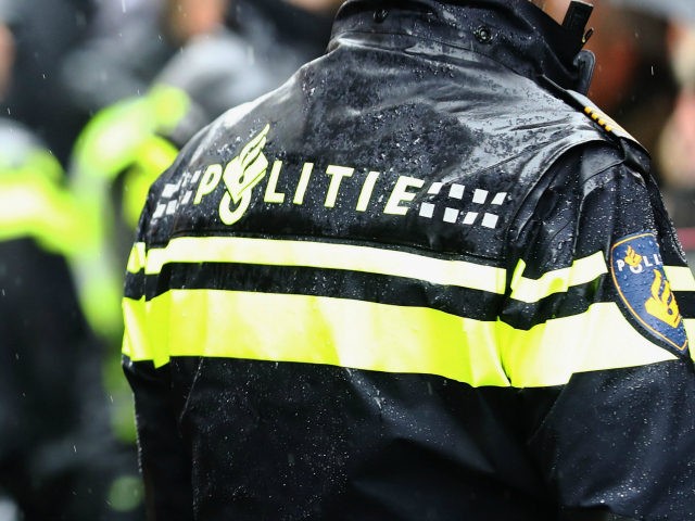 BREDA, NETHERLANDS - MARCH 08: A general view of the police as they protect PVV Candidate,