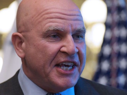 US National Security Adviser H. R. McMaster speaks during an event to celebrate National Military Appreciation Month and National Military Spouse Appreciation Day in the Eisenhower Executive Office Building on May 9, 2017 in Washington, DC. / AFP PHOTO / MANDEL NGAN (Photo credit should read MANDEL NGAN/AFP/Getty Images)