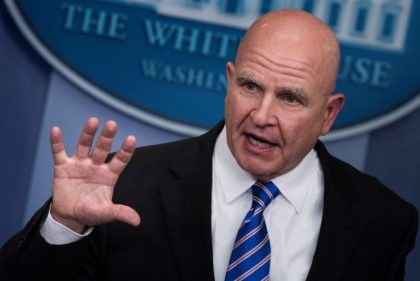 National Security Advisor H. R. McMaster speaks during a briefing at the White House May 1