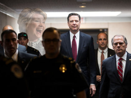 WASHINGTON, DC - JUNE 08: Former FBI Director James Comey leaves a closed session with the Senate Intelligence Committee in the Hart Senate Office Building on Capitol Hill June 8, 2017 in Washington, DC. Comey said that President Donald Trump pressured him to drop the FBI's investigation into former National …