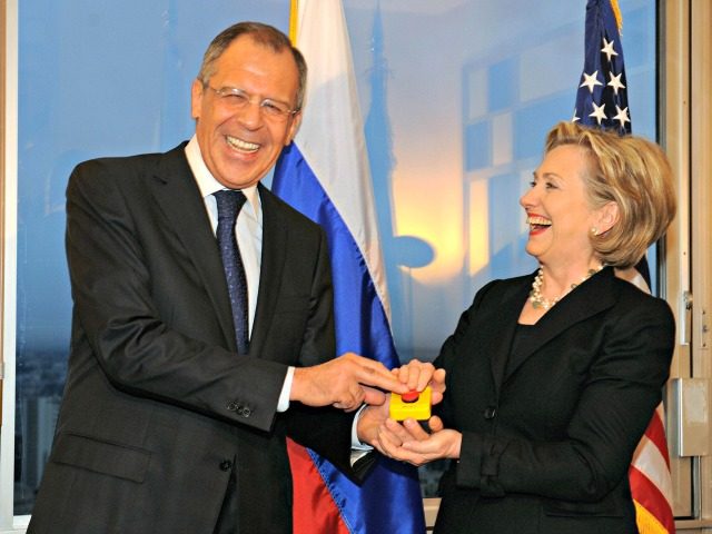Lavrov, Hillary, Reset button FABRICE COFFRINIAFPGetty