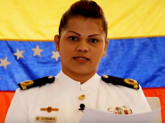 Lt. Evelyn Gabriela Andrade López of the Venezuelan navy came out against the Maduro gove