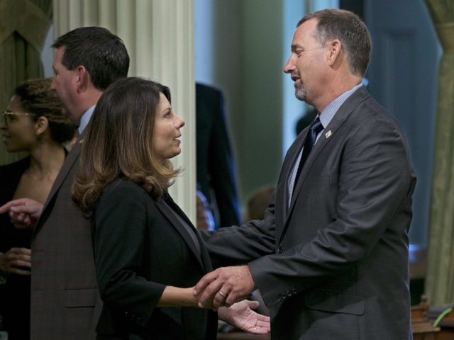 Melissa Melendez and Brian Dahle (Rich Pedroncelli / Associated Press)