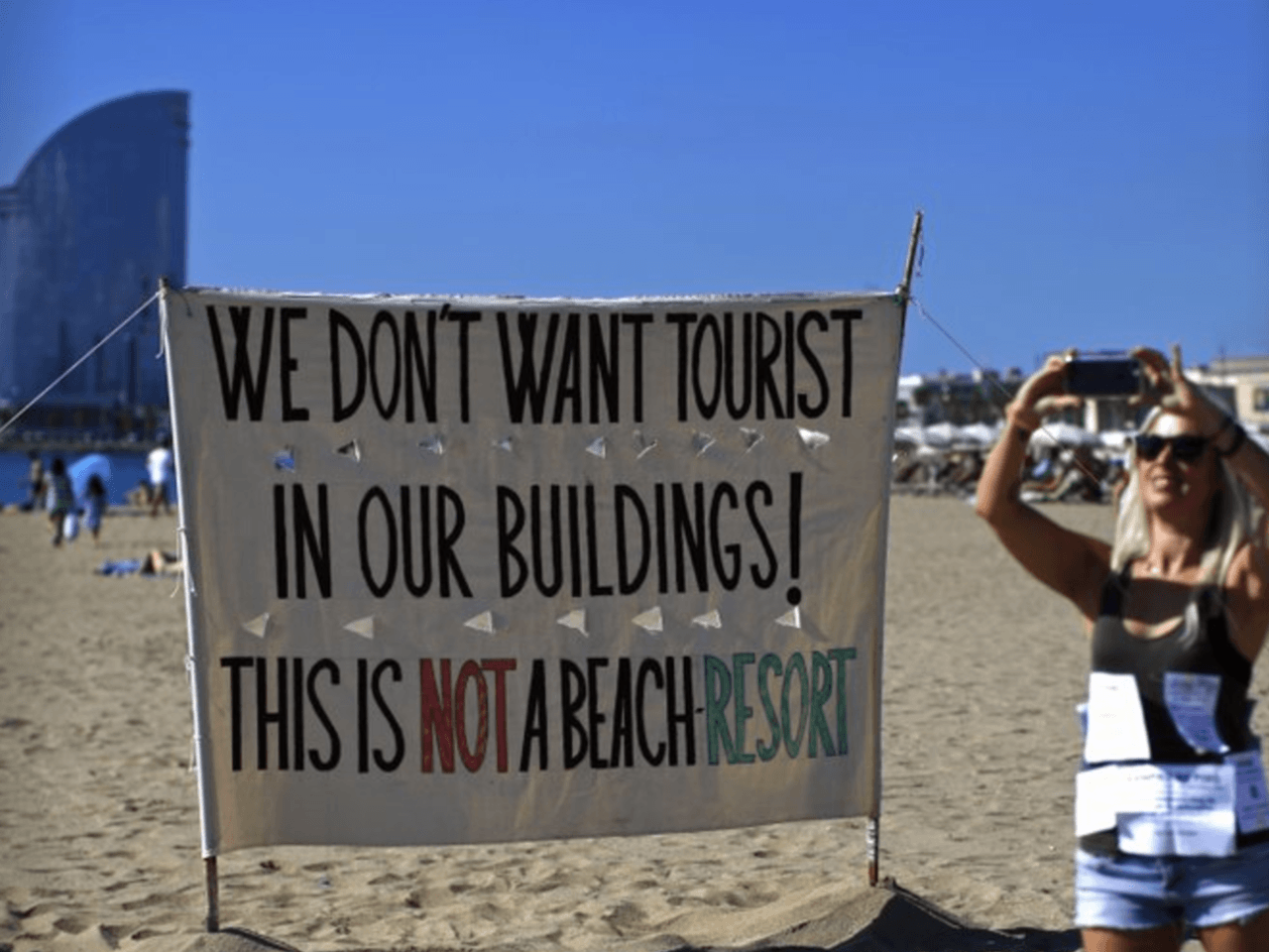 Barcelona Residents Protest Unchecked Growth Of Mass Tourism