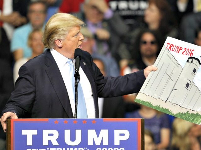Trump Build the Wall Sign Jonathan DrakeReuters