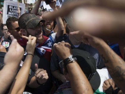 White supremacist in Charlottesvile (Andrew Caballero-Reynolds / AFP / Getty)