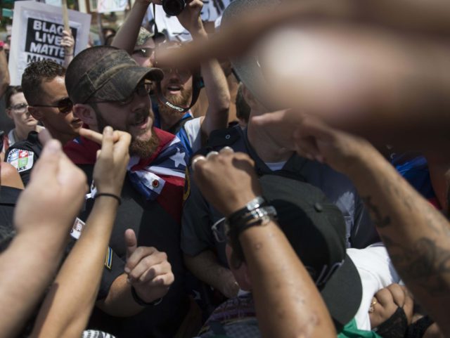 White supremacist in Charlottesvile (Andrew Caballero-Reynolds / AFP / Getty)
