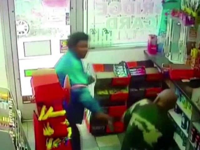 Surveillance video from a convenience store on Detroit’s west side shows a grandfather w