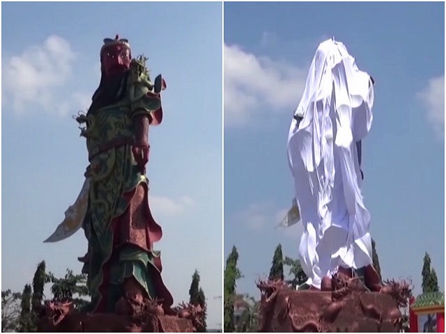 Muslim-Majority Indonesia Covers ‘Tallest’ Statue of Chinese God Following Protests