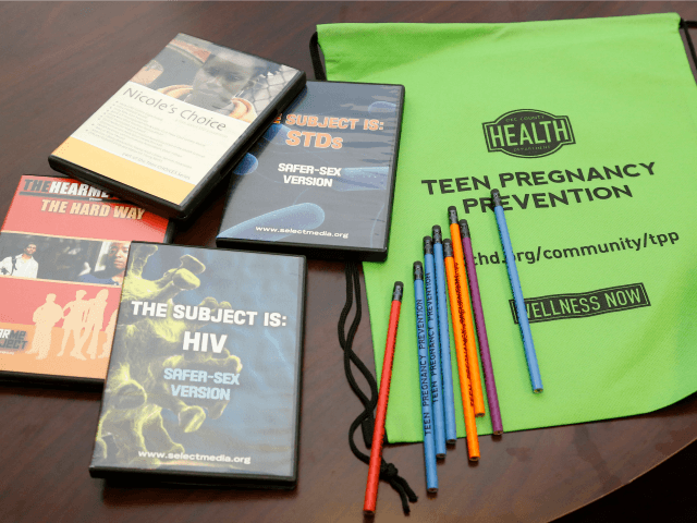 Some of the materials used by the Oklahoma City County Health Department in the Teen Pregnancy Prevention program are on display at the health department in Oklahoma City, Monday, July 21, 2014. The 25th annual Kids Count report from the Baltimore-based Annie E. Casey Foundation ranked Oklahoma 39th in 16 …