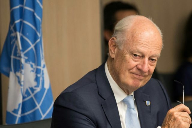Special Envoy of the UN Secretary-General for Syria, Staffan de Mistura, pictured in Genev
