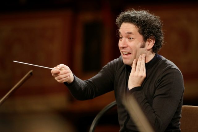 Venezuelan conductor Gustavo Dudamel during rehearsals with the Vienna Philharmonic Orches