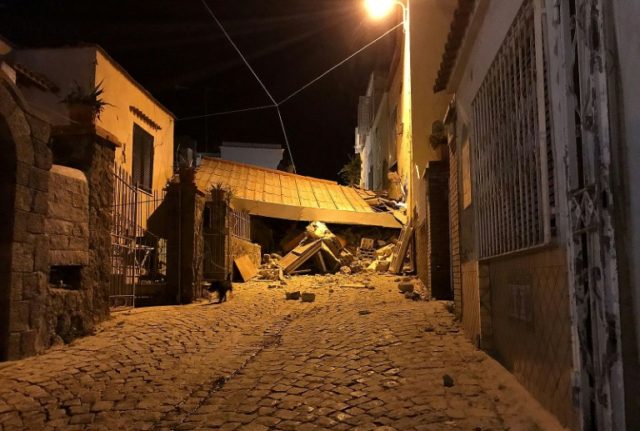 An earthquake hit the popular Italian tourist island of Ischia, off the coast of Naples, c
