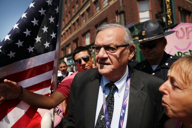 Former sheriff Joe Arpaio, seen here at the July 2016 Republican National Convention, coul