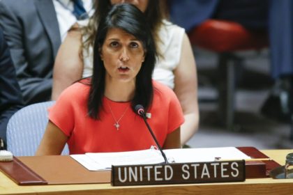 US Ambassador to the United Nations Nikki Haley outlined concerns about the Iran nuclear deal to atomic experts