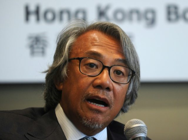 Hong Kong entrepreneur Sir David Tang, whose death has been announced, speaks at a press c