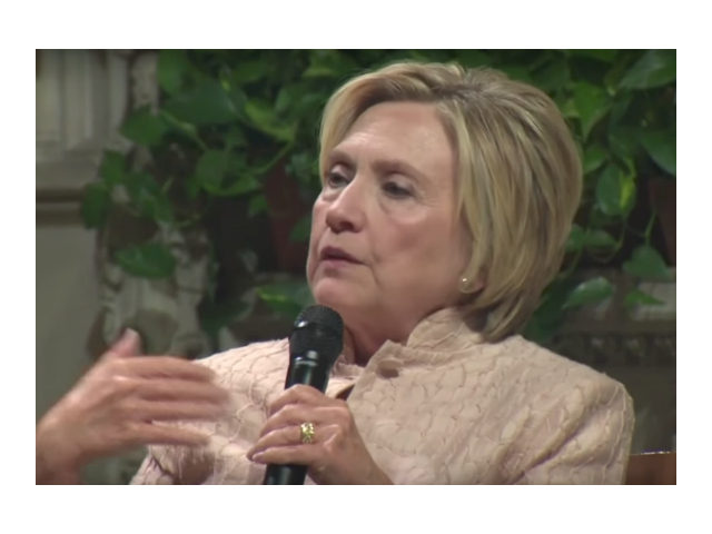 "An Evening with Hillary Clinton to Benefit Camp Olmsted": Hillary Clinton, in an event di