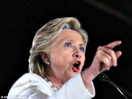 Hillary Hollers and Finger Points AFPGetty