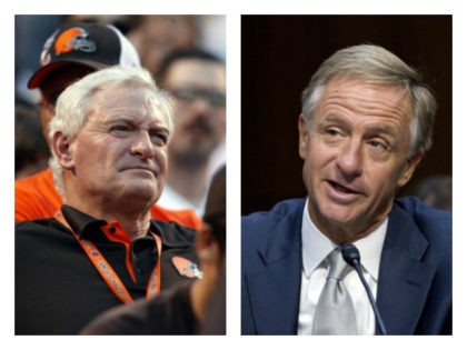 Cleveland Browns owner Jimmy Haslam and his brother TN Gov. Bill Haslam collage